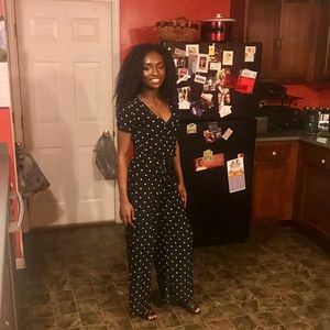 Black and Polka Jumpsuit NWT